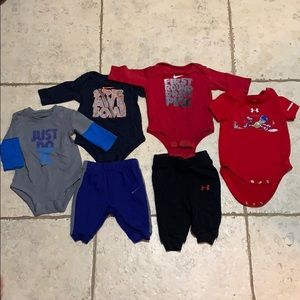 Nike and Under Armour Kids Lot - Sz 0-3 mo